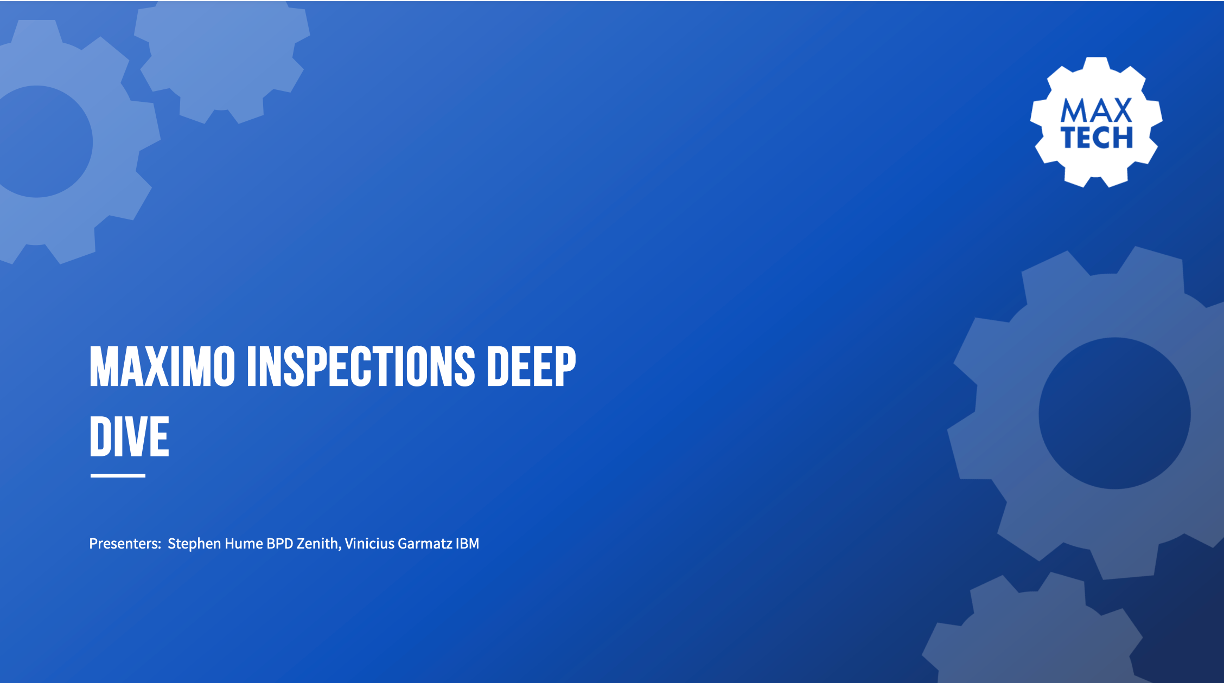 Maximo Inspections Deep Dive COVER